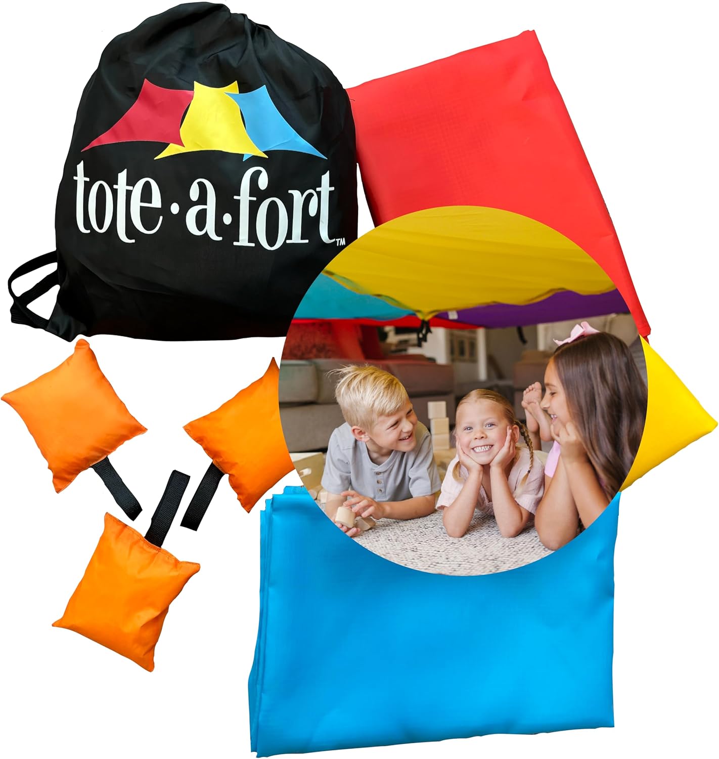 Kids Outdoor Fort Building Kit - Blanket Fort Building Kit for Kids,