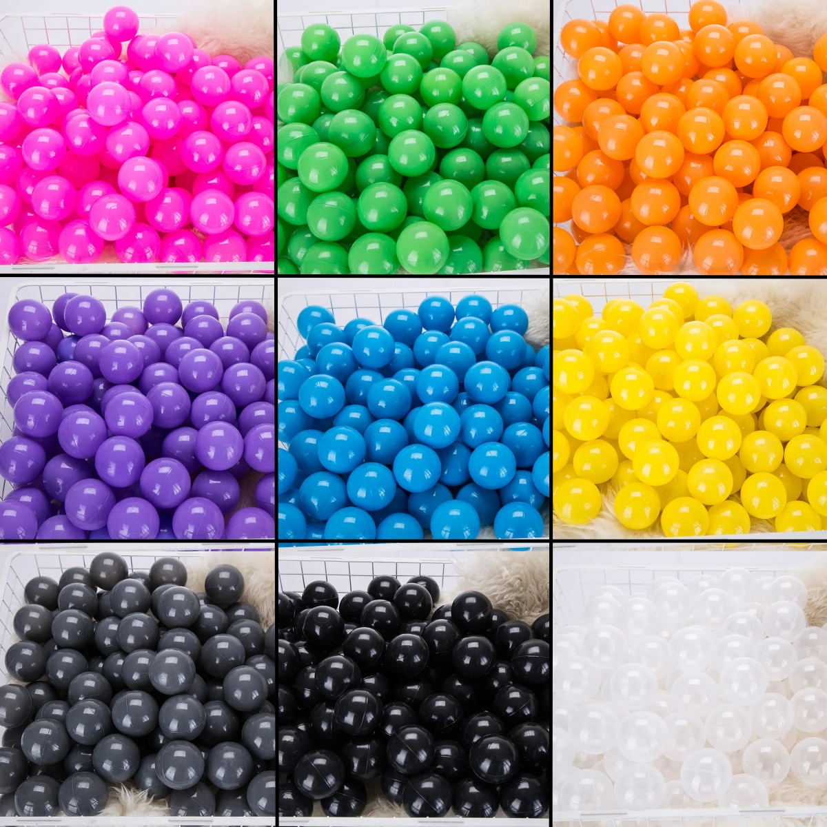 Kids Outdoor Activity Centre - 50Pcs 55MM Baby Plastic Balls Water