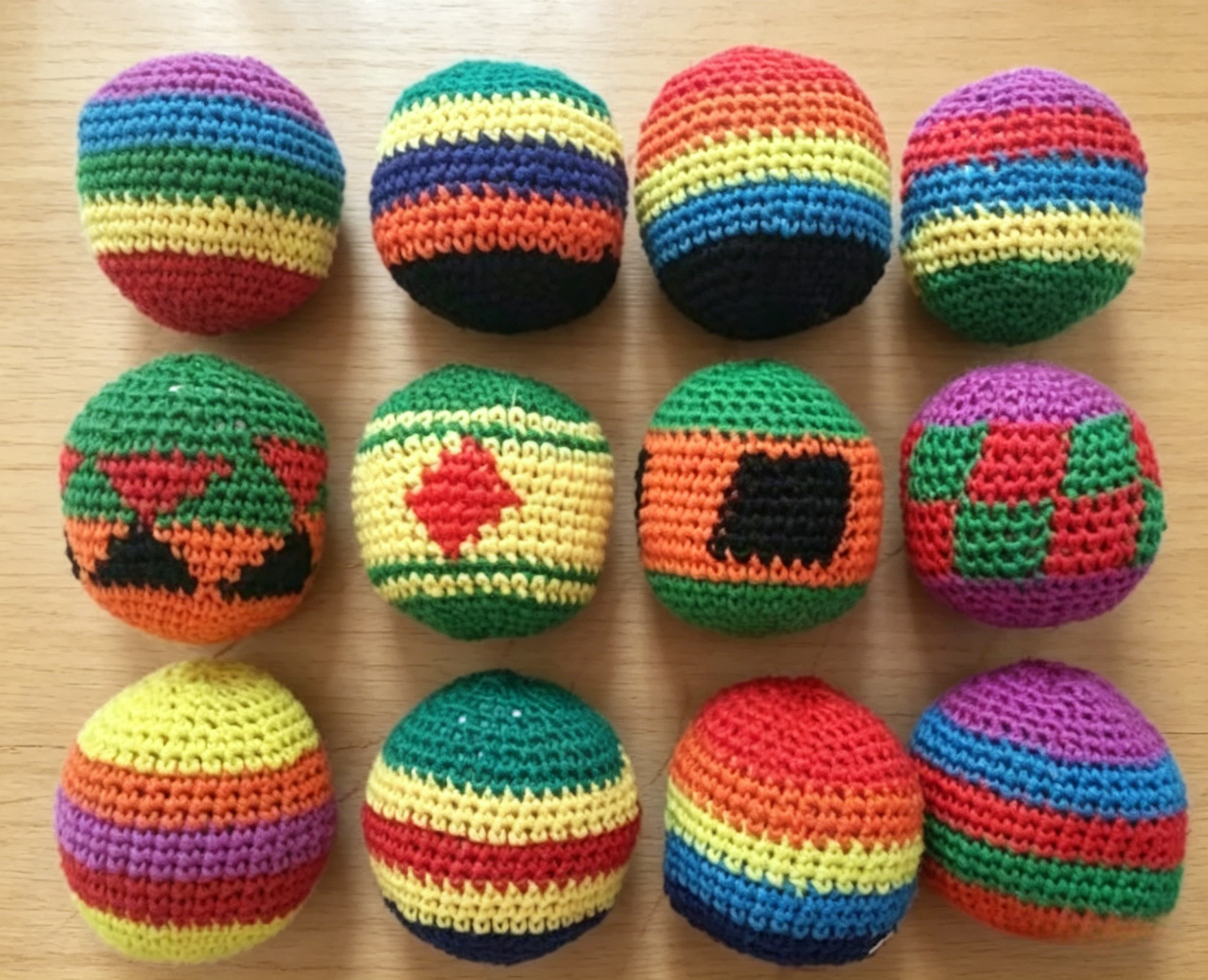 Kids Outdoor Set - Soft Handmade Sacks for Footbag Juggling