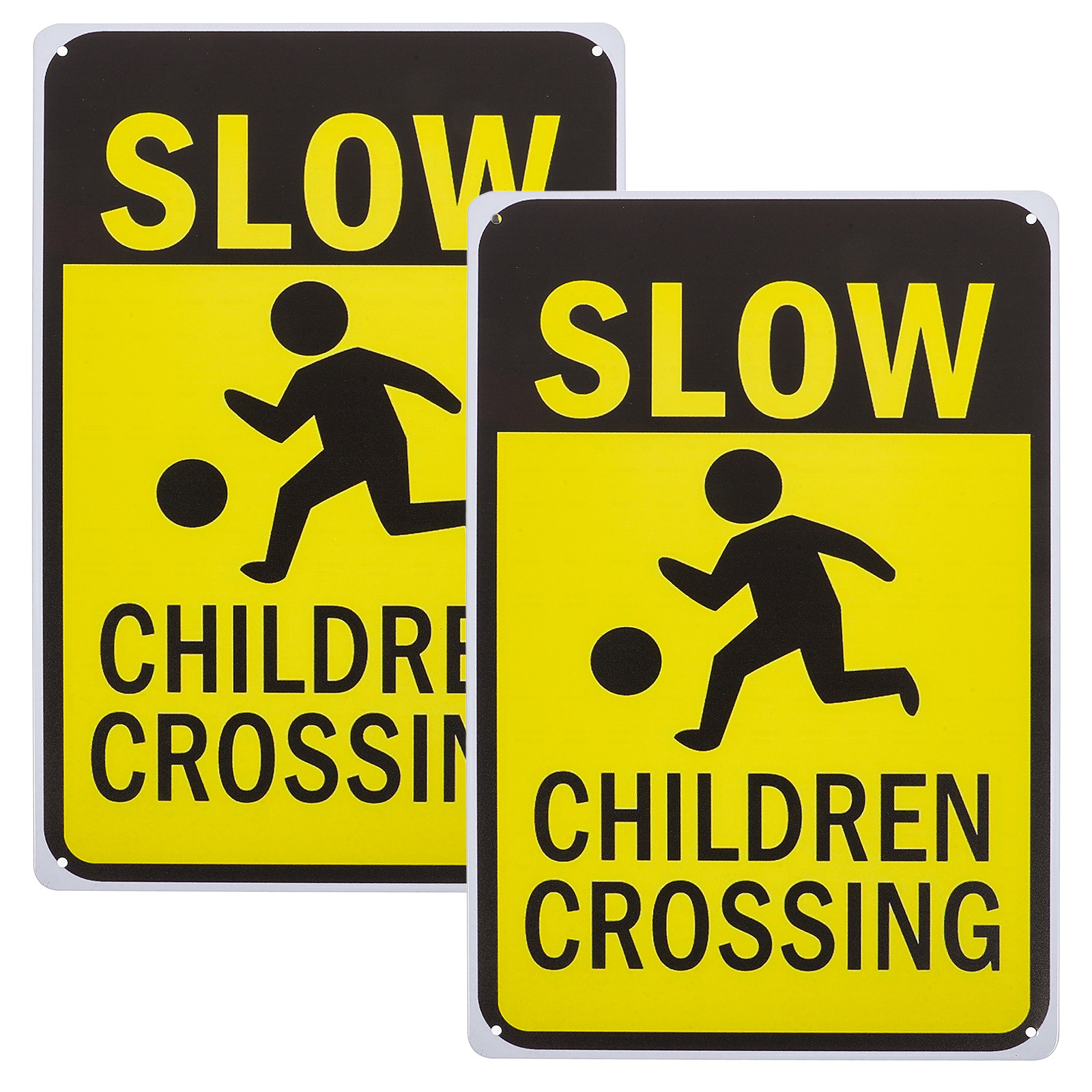 Kids Outdoor Zone - 2Pcs Kids Safety Crossing Signs Iron
