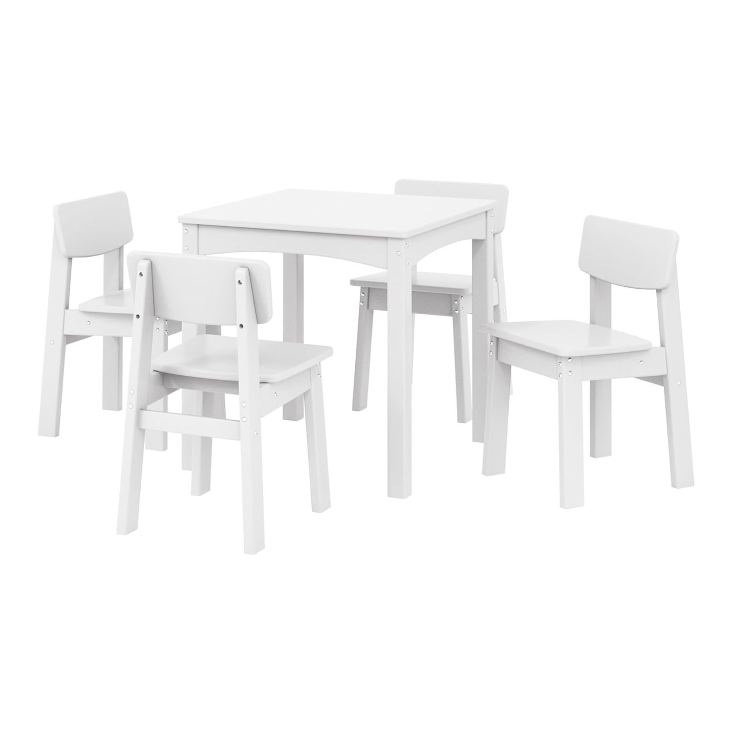 Kids Outdoor Dining Set - Kids 5-Piece HDPE Dining Table &