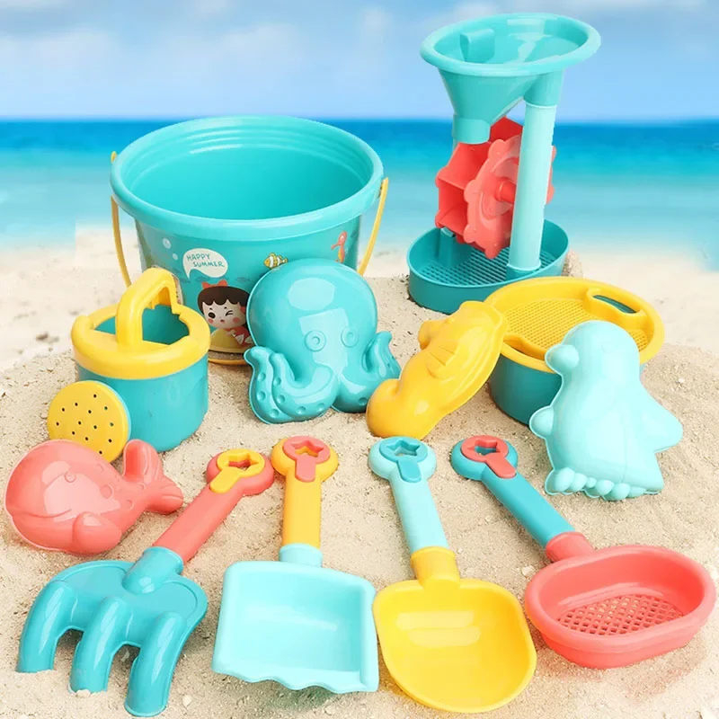 Kids Outdoor Picnic Table - Children Sand Toys 18PCS Summer Beach