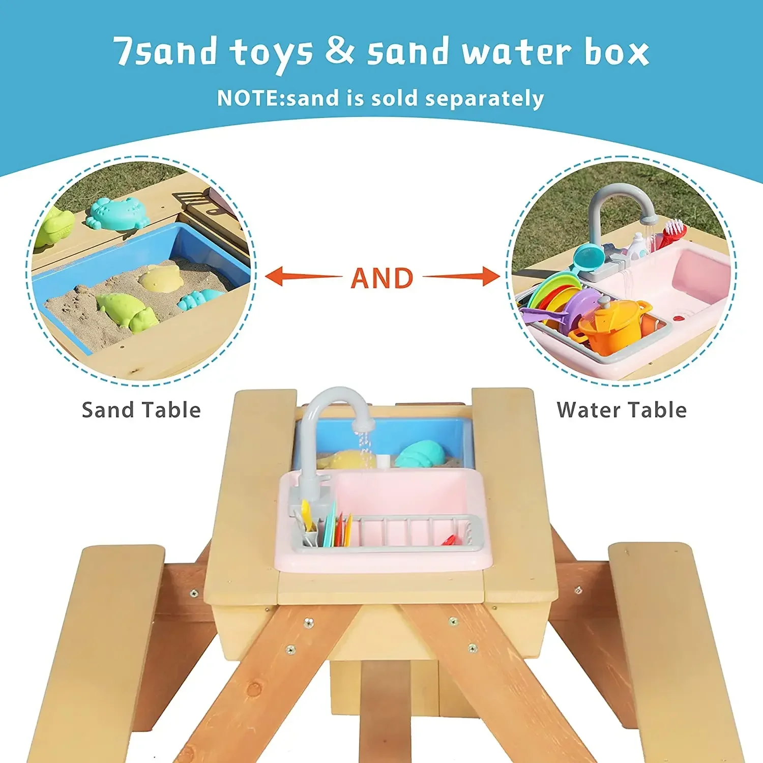 #Kids Picnic Table Outdoor Pat - Kids Outdoor Dining Set のレビューと価格
