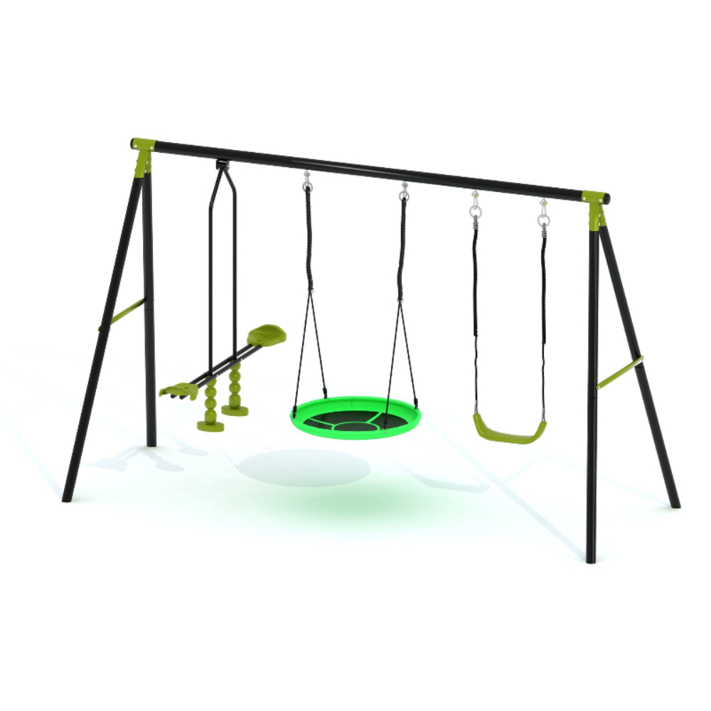 3-in-1 Kids Swing Slide Climbi - Kids Outdoor Swing Set With Slide のレビューと価格