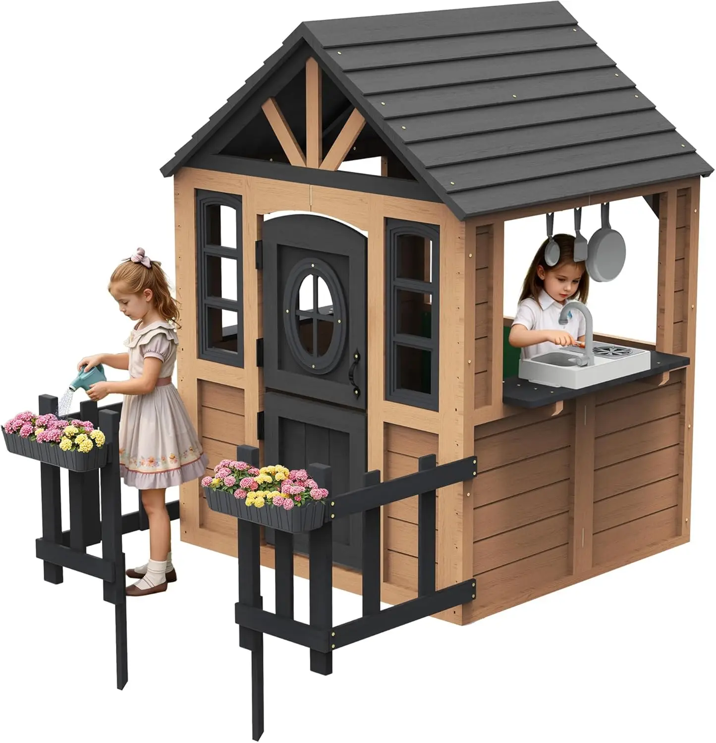 Albott Kids Outdoor Wooden Pla - Kids Outdoor Kitchen のレビューと価格