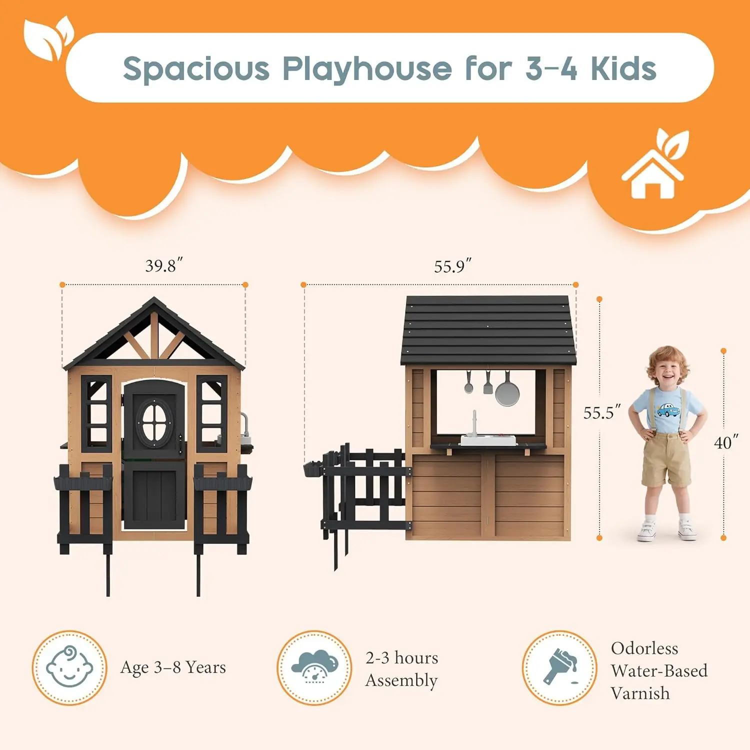 Albott Kids Outdoor Wooden Pla - Kids Outdoor Kitchen のレビューと価格