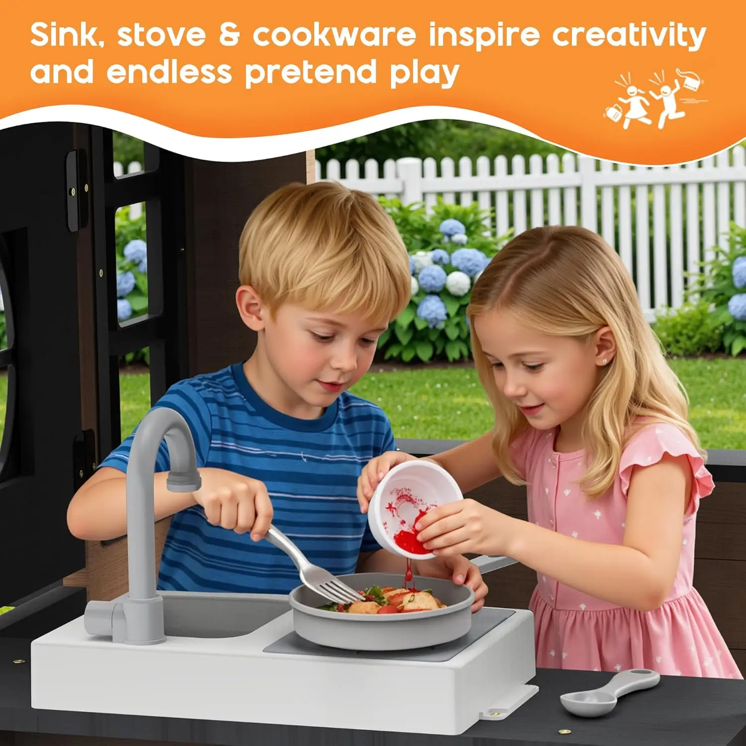 Albott Kids Outdoor Wooden Pla - Kids Outdoor Kitchen のレビューと価格