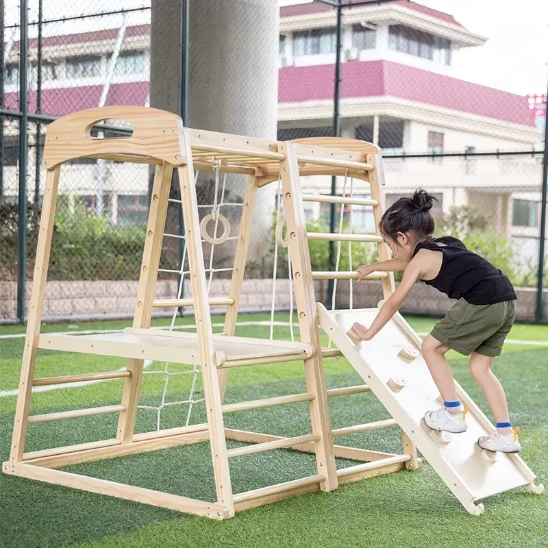 Wooden Climbing Frame Playgrou - Kids Outdoor Climbing Frame のレビューと価格