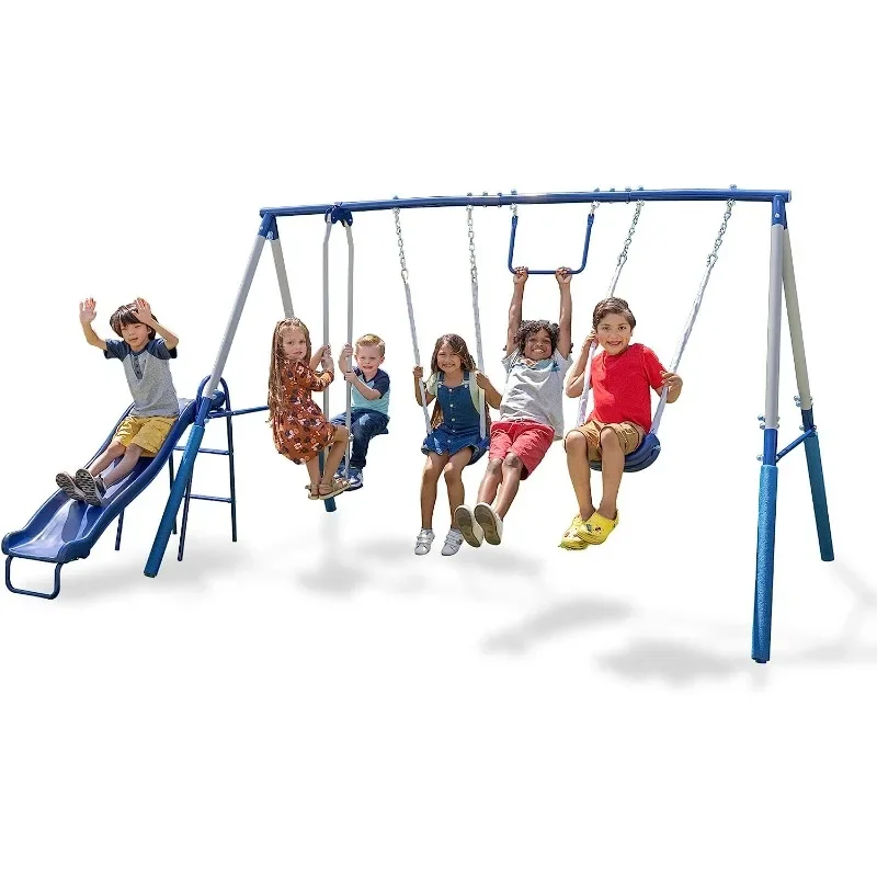 ez Swing Set - Outdoor Heavy-D - Kids Outdoor Swing Set With Slide のレビューと価格