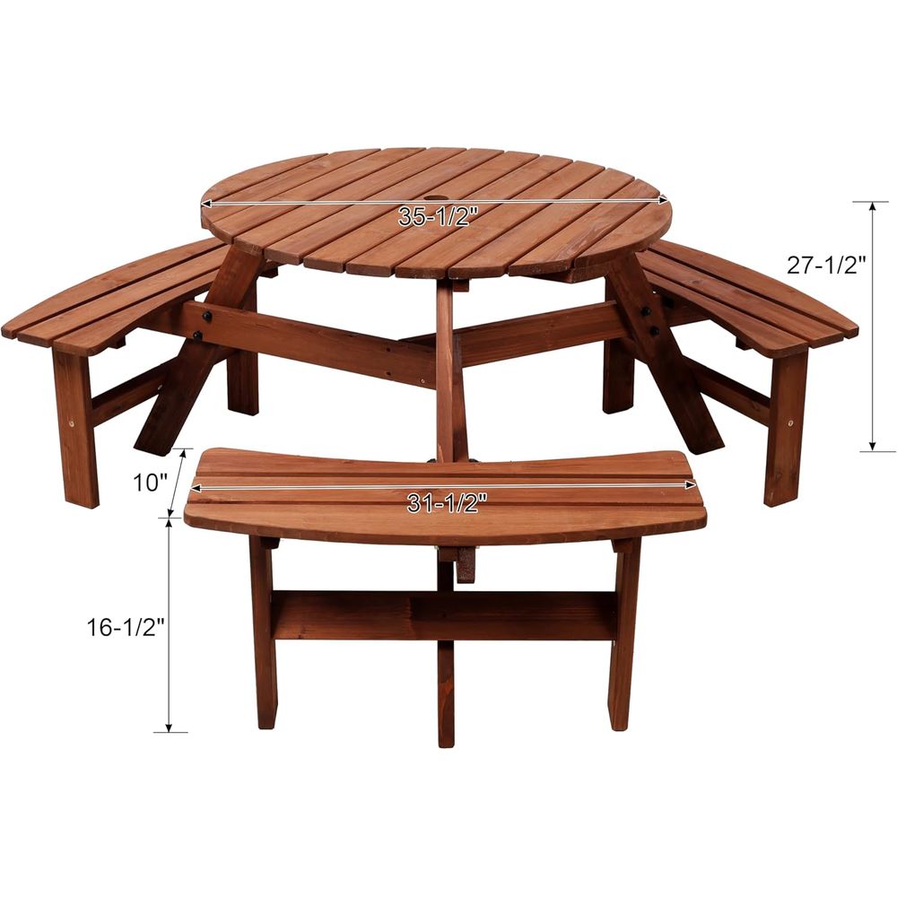 Kids Picnic Table with 3 Bench - Kids Outdoor Dining Set のレビューと価格