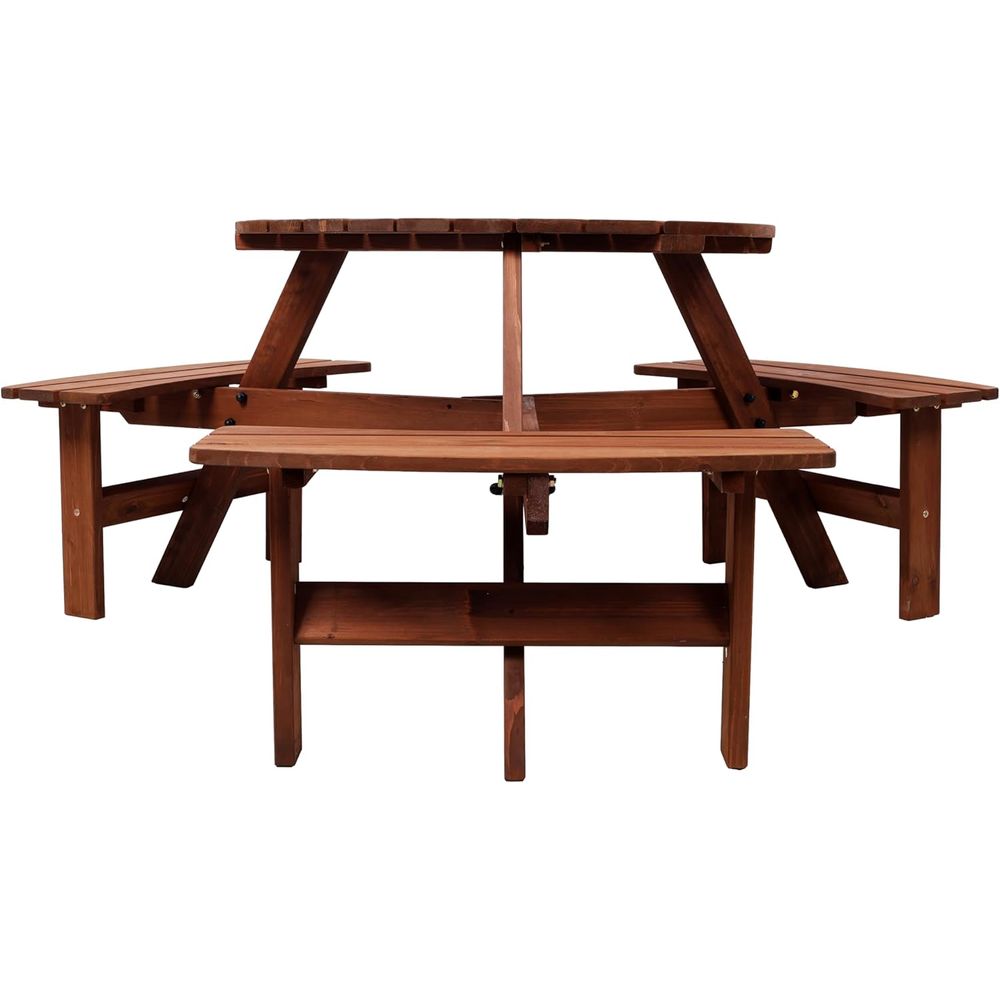 Kids Picnic Table with 3 Bench - Kids Outdoor Dining Set のレビューと価格