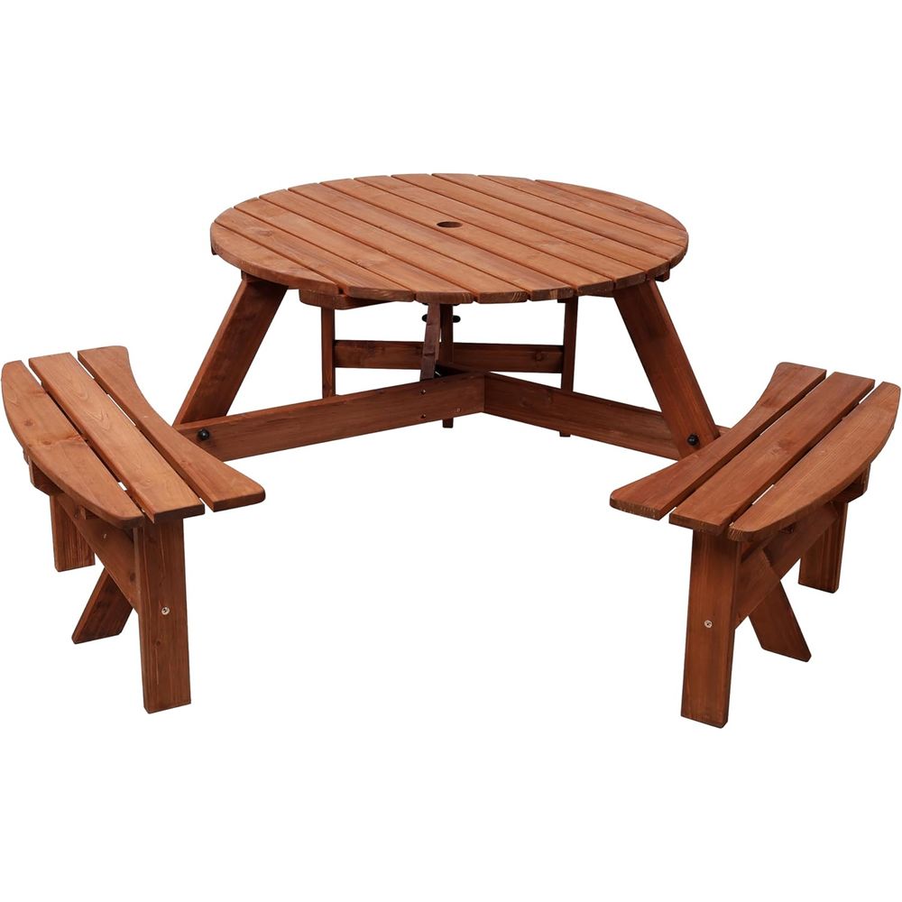 Kids Picnic Table with 3 Bench - Kids Outdoor Dining Set のレビューと価格