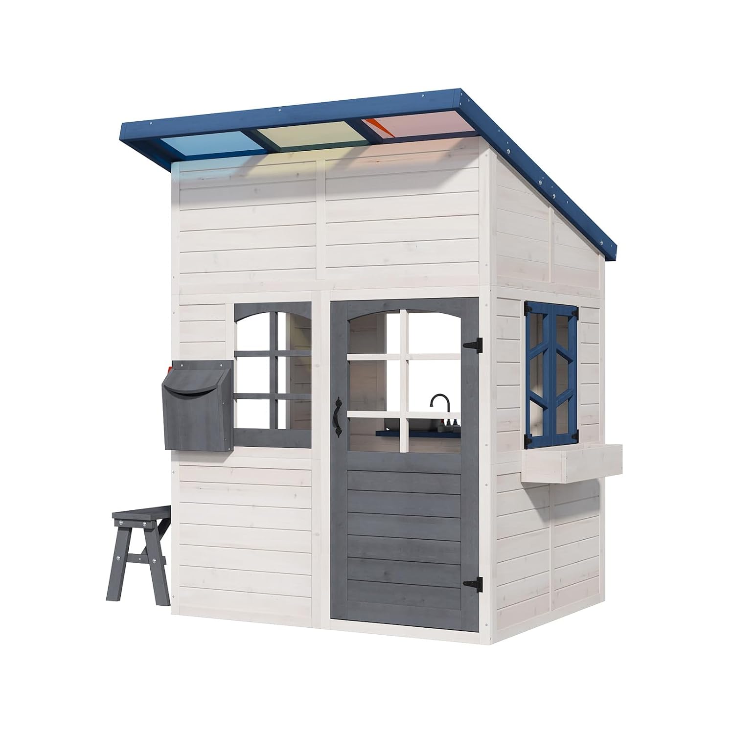 Wooden Kids Outdoor Playhouse  - Kids Outdoor Kitchen のレビューと価格