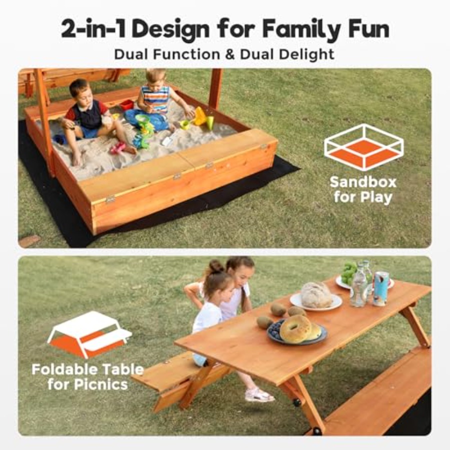 Backyard outdoor kids wooden s - Kids Outdoor Picnic Table のレビューと価格