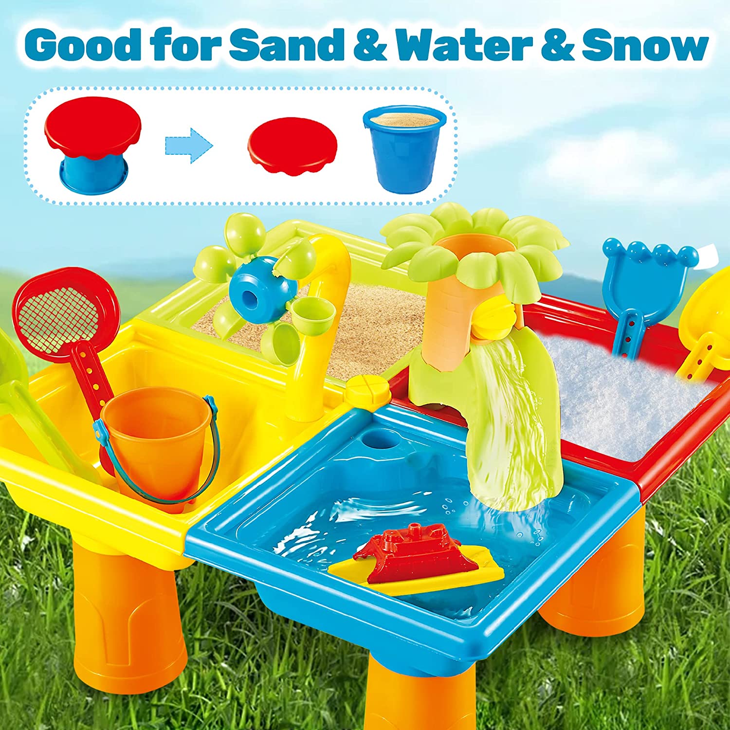 Beach Table Sand Play Toys Chi - Kids Outdoor Picnic Table のレビューと価格