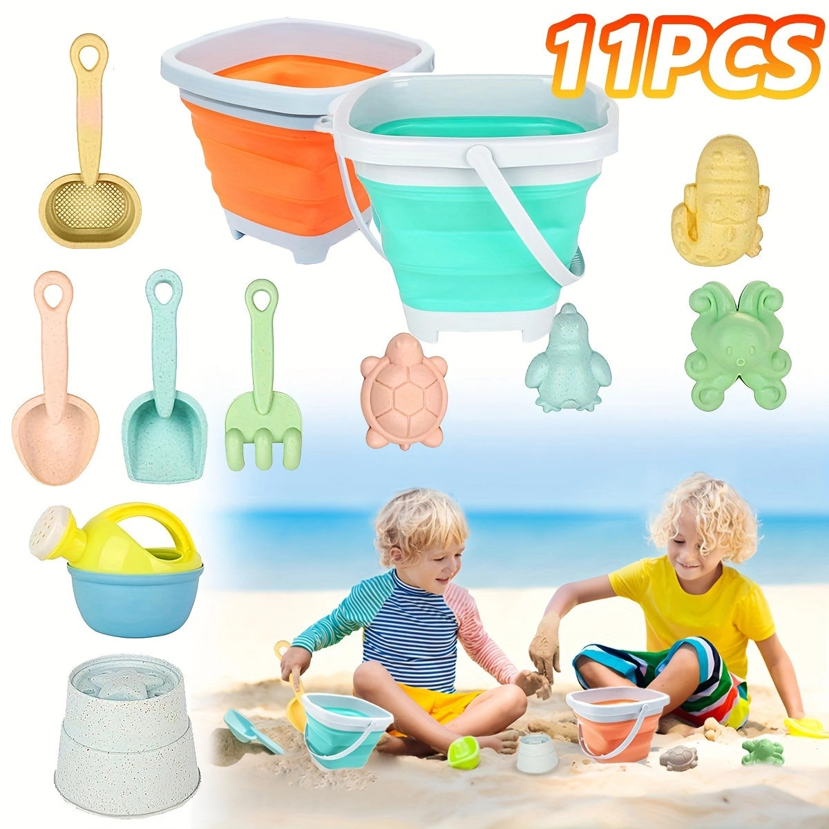 11Pcs Beach Toys Set Gift Pack - Kids Outdoor Picnic Table のレビューと価格