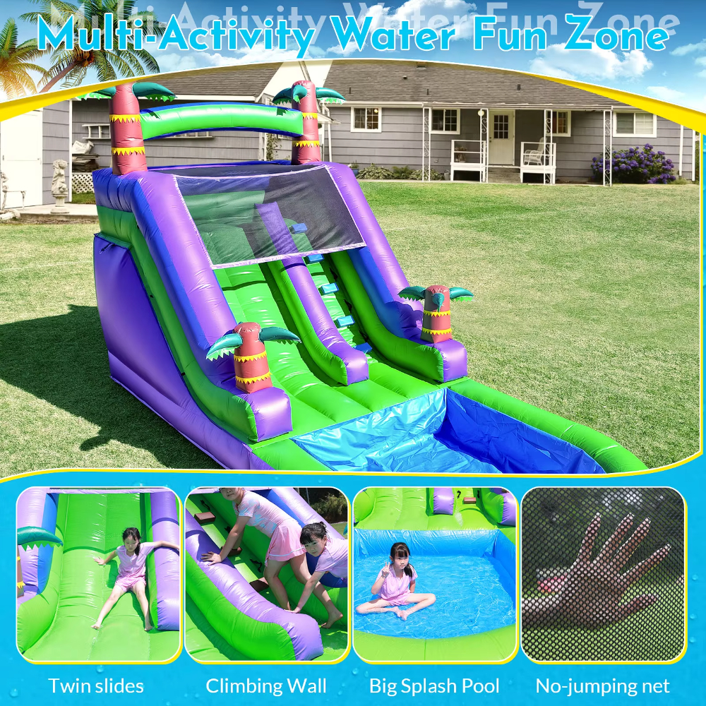 Palm Tree Theme Inflatable Wat - Kids Outdoor Zone のレビューと価格