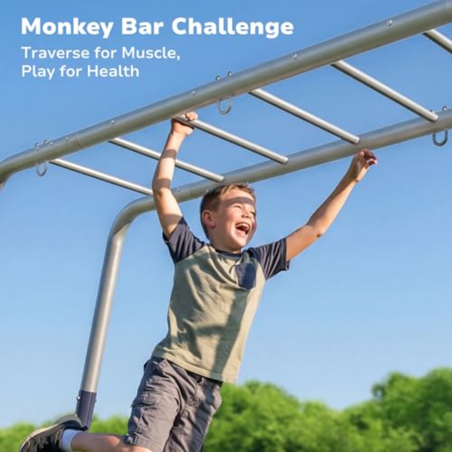 Backyard swing sets with monke - Kids Outdoor Monkey Bar Set のレビューと価格