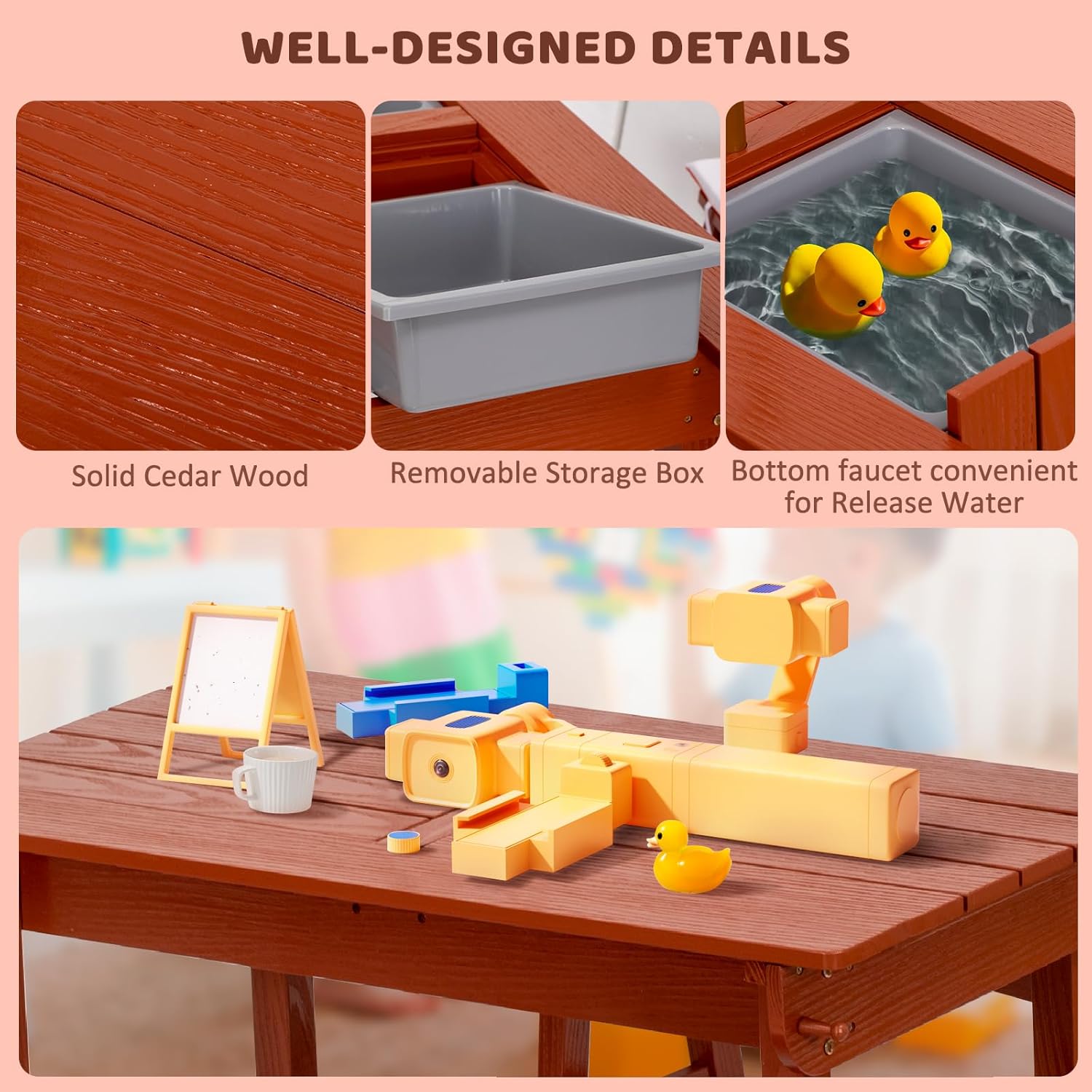 Kids Picnic Table with Umbrell - Kids Outdoor Table With Umbrella のレビューと価格