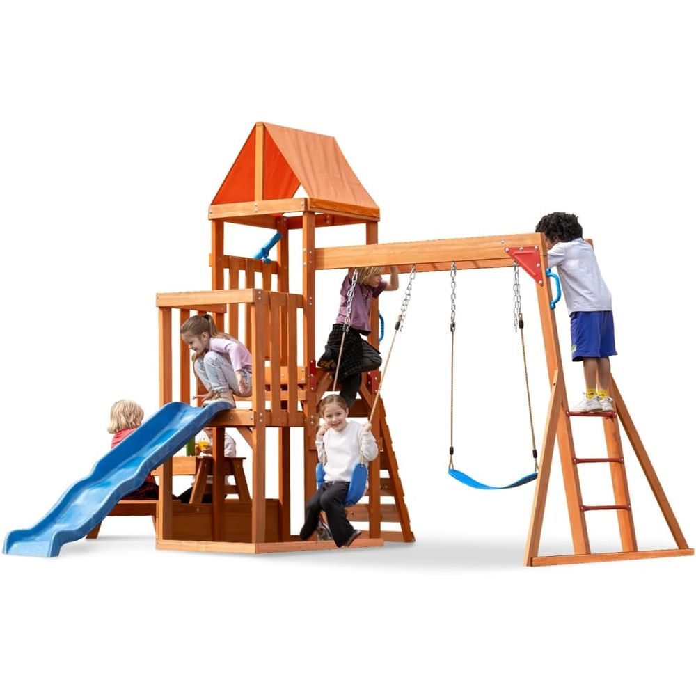 Dohin Playground Wooden Swing  - Kids Outdoor Monkey Bar Set のレビューと価格