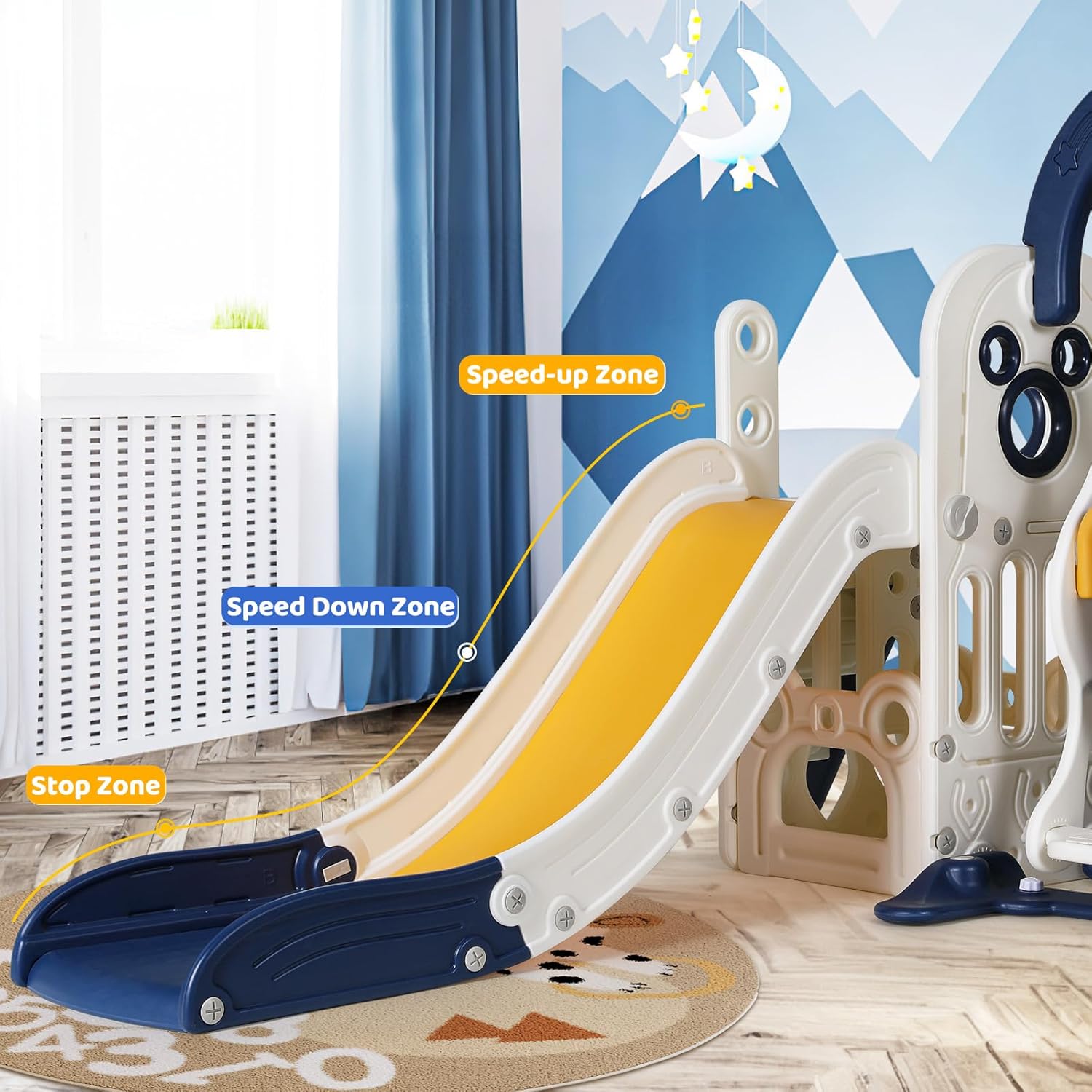 Swing Slide for Kids, 6 in 1 S - Kids Outdoor Swing Set With Slide のレビューと価格