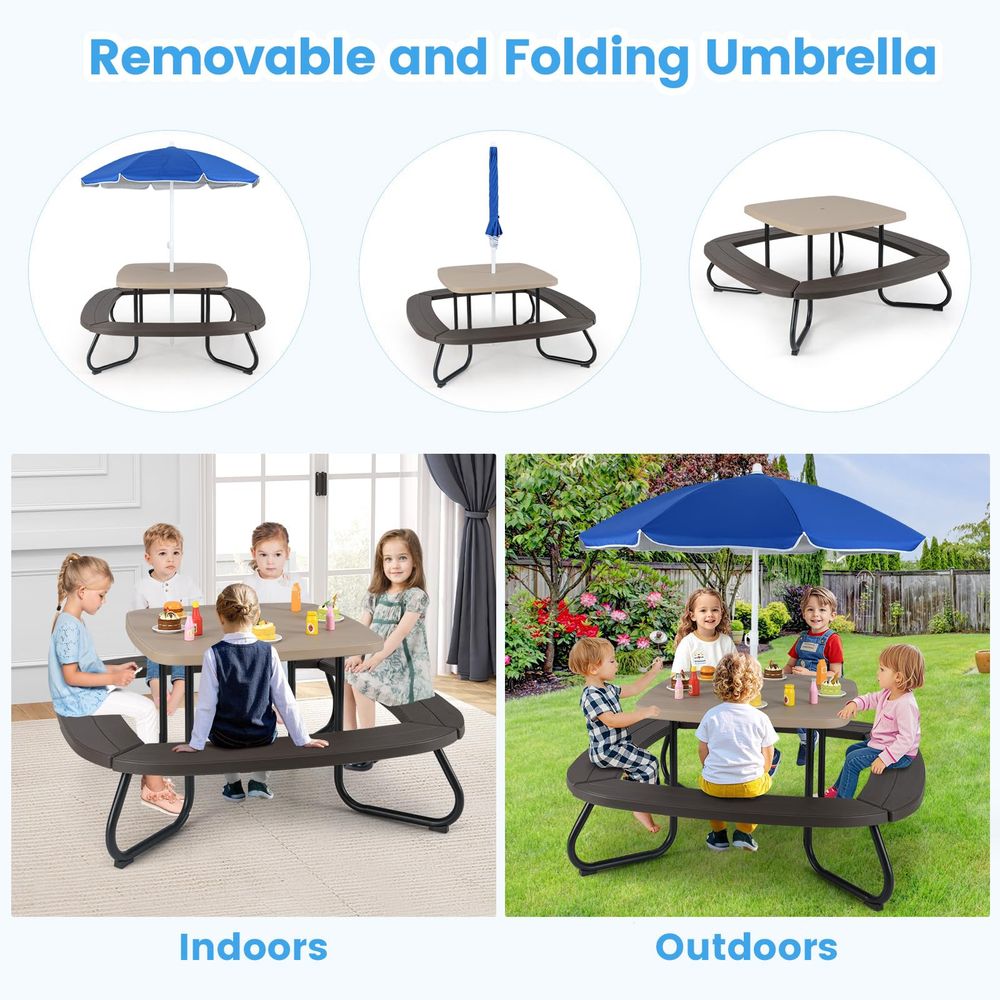 Kids Picnic Table, 8 Person Ki - Kids Outdoor Foldable Chair のレビューと価格