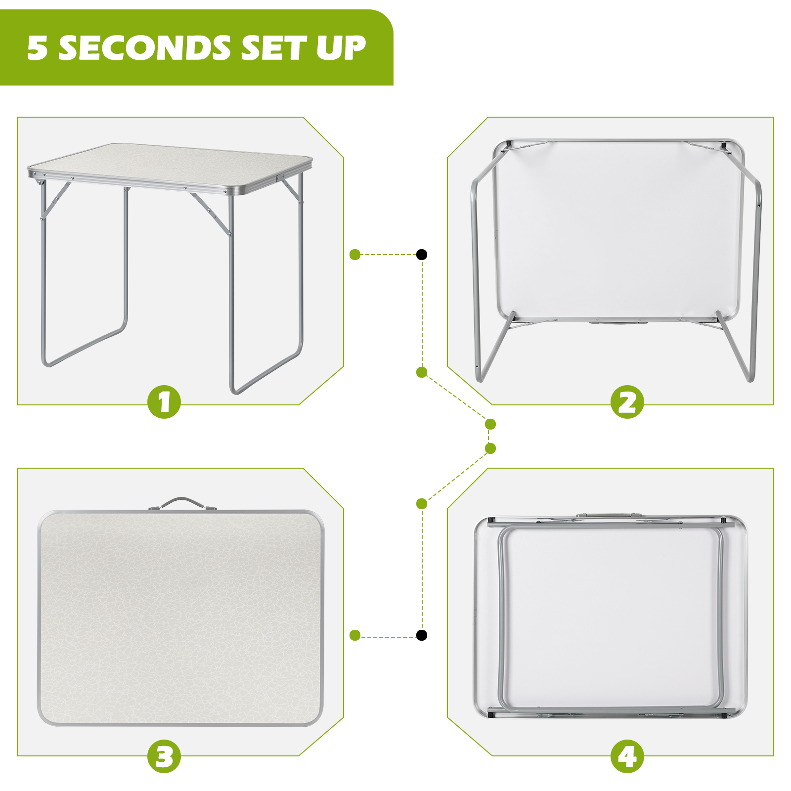 Portable Folding Outdoor Table - Kids Outdoor Dining Set のレビューと価格