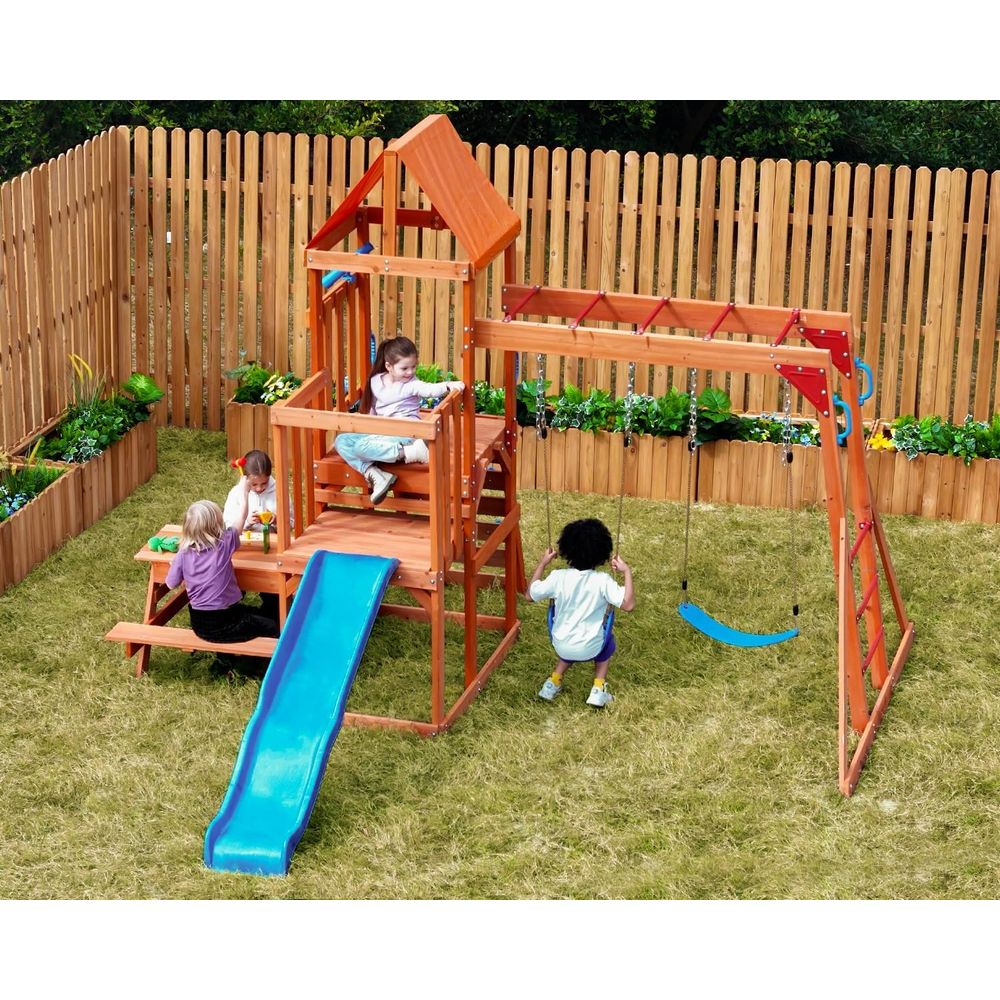 Dohin Playground CeWooden Swin - Kids Outdoor Monkey Bar Set のレビューと価格