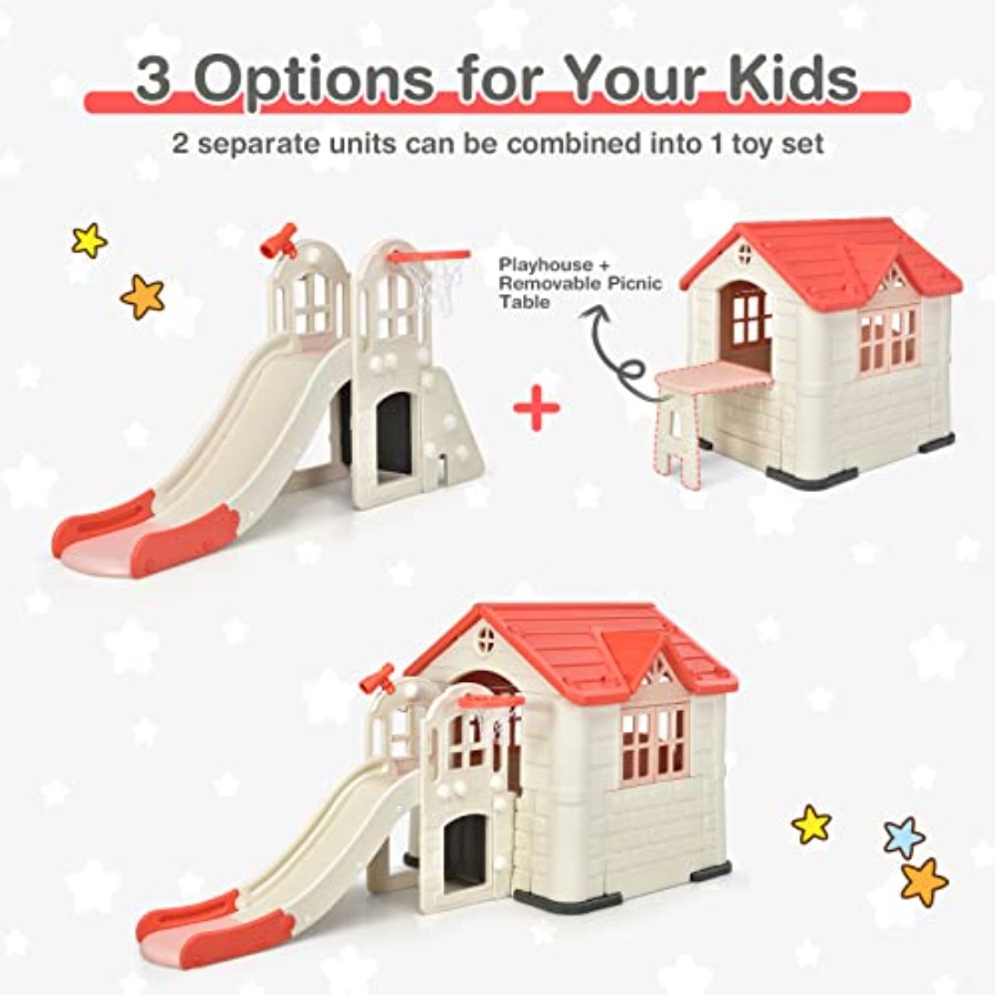 Outdoor kids playhouse and sli - Kids Outdoor Picnic Table のレビューと価格