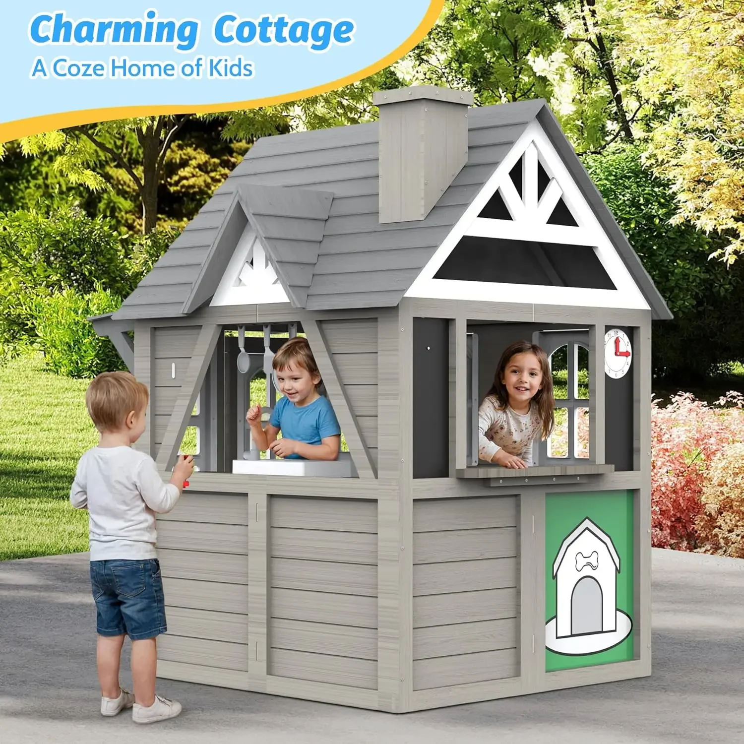 Kids Outdoor Playhouse,Cedar G - Kids Outdoor Kitchen のレビューと価格