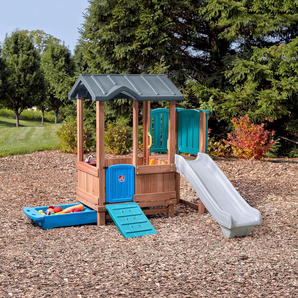 Step2 Woodland Adventure Playh - Kids Outdoor Swing Set With Slide のレビューと価格