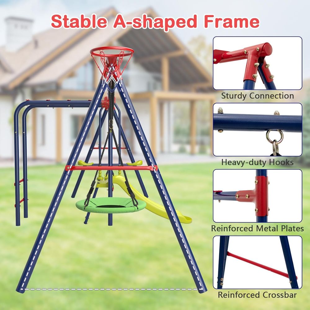 Swing Sets or Backyard, 7 in 1 - Kids Outdoor Monkey Bar Set のレビューと価格