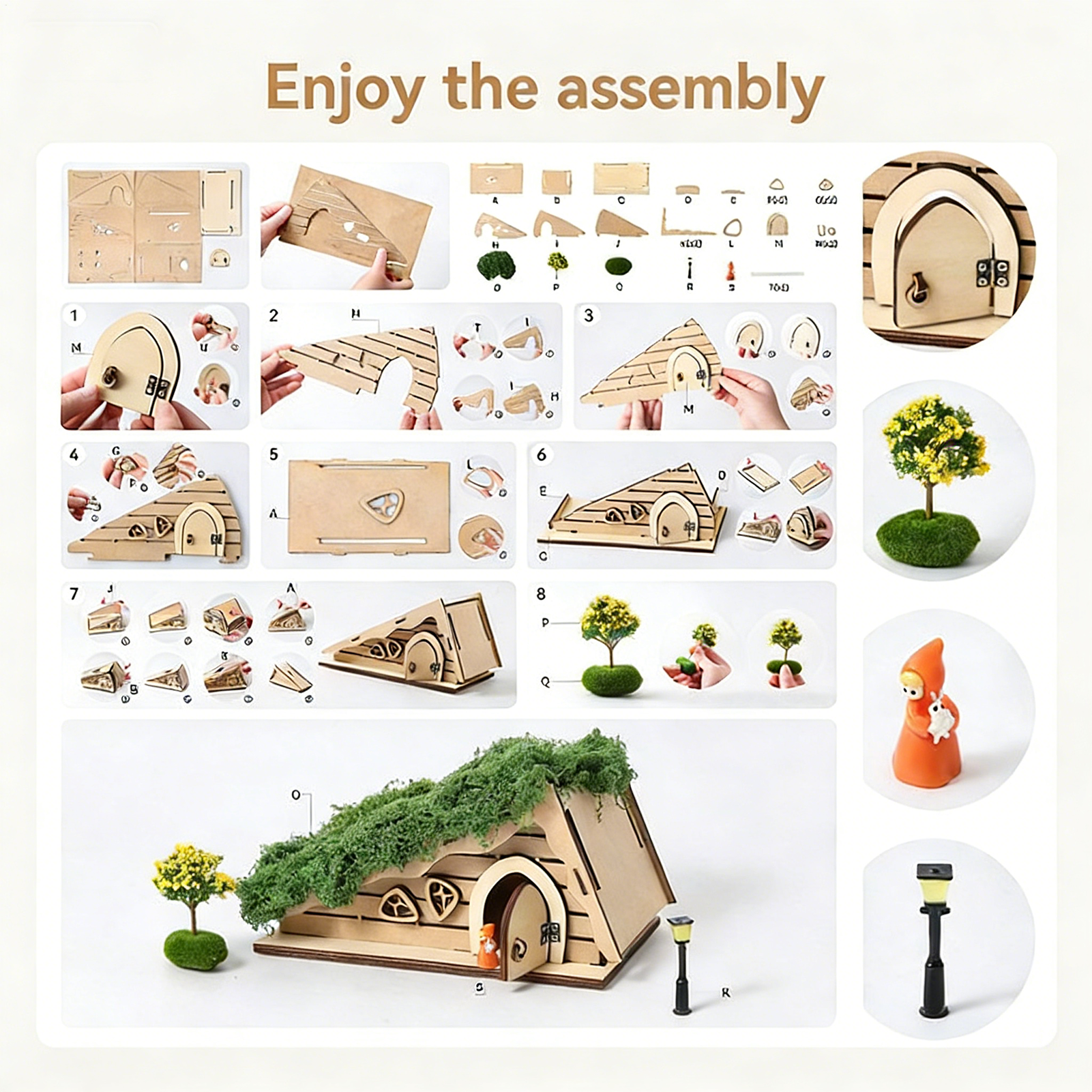 Wooden Fairy House Craft Kit T - Kids Outdoor Set のレビューと価格