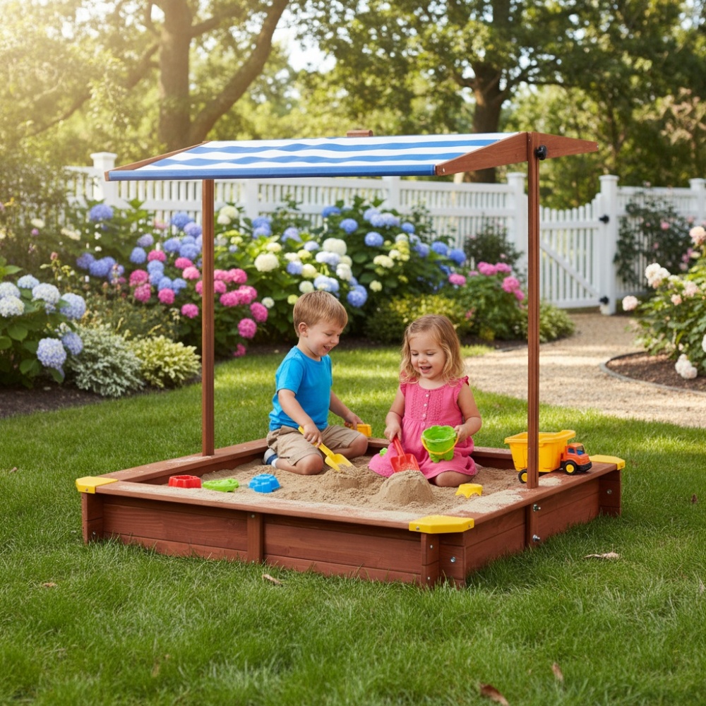 Wooden Kids Picnic Table, Sand - Kids Outdoor Table With Umbrella のレビューと価格
