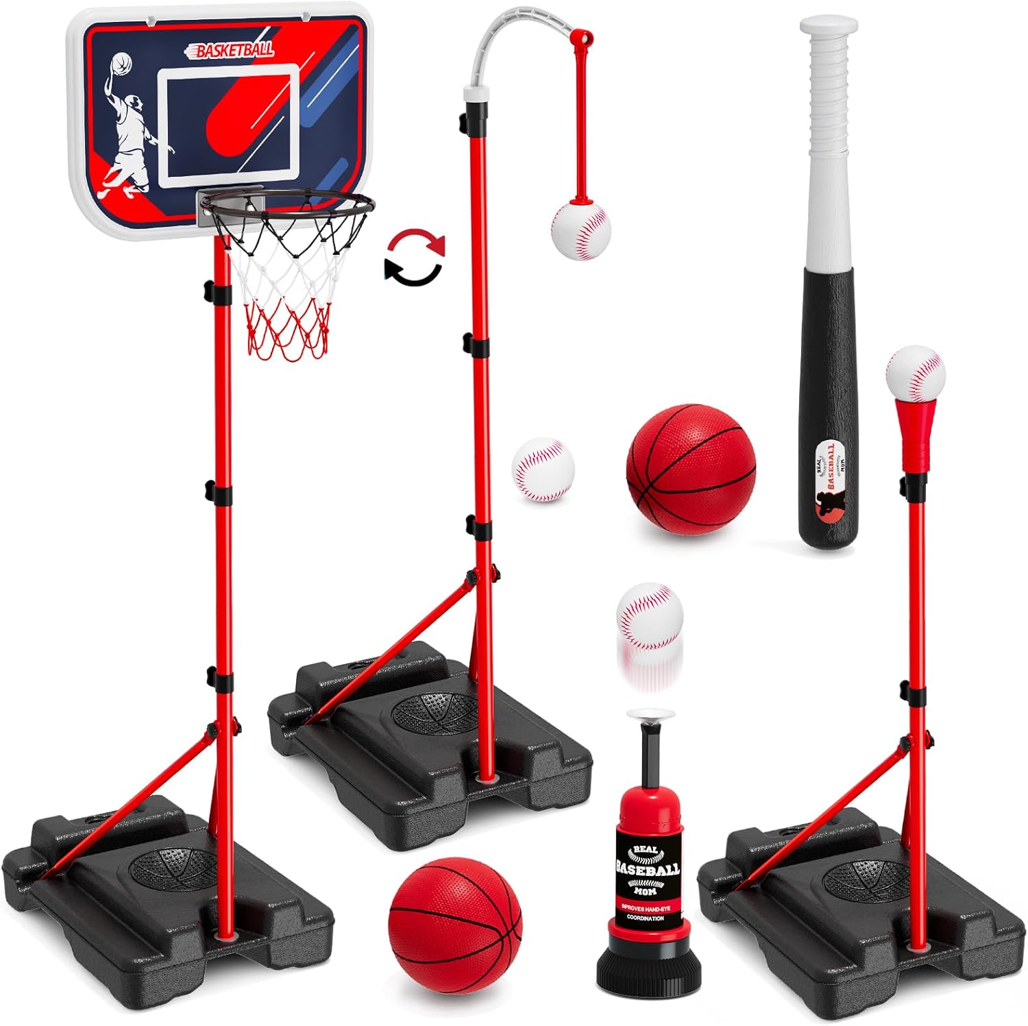 4-in-1 Kids Basketball Hoop &  - Kids Outdoor Set のレビューと価格