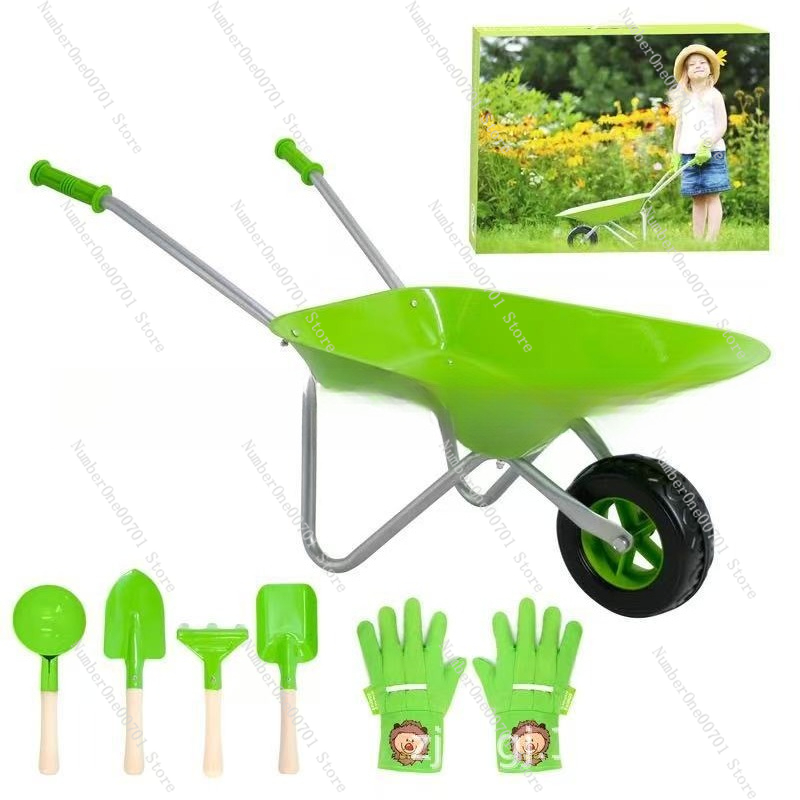 Kids Outdoor Wheelbarrow, Gree - Kids Outdoor Set のレビューと価格