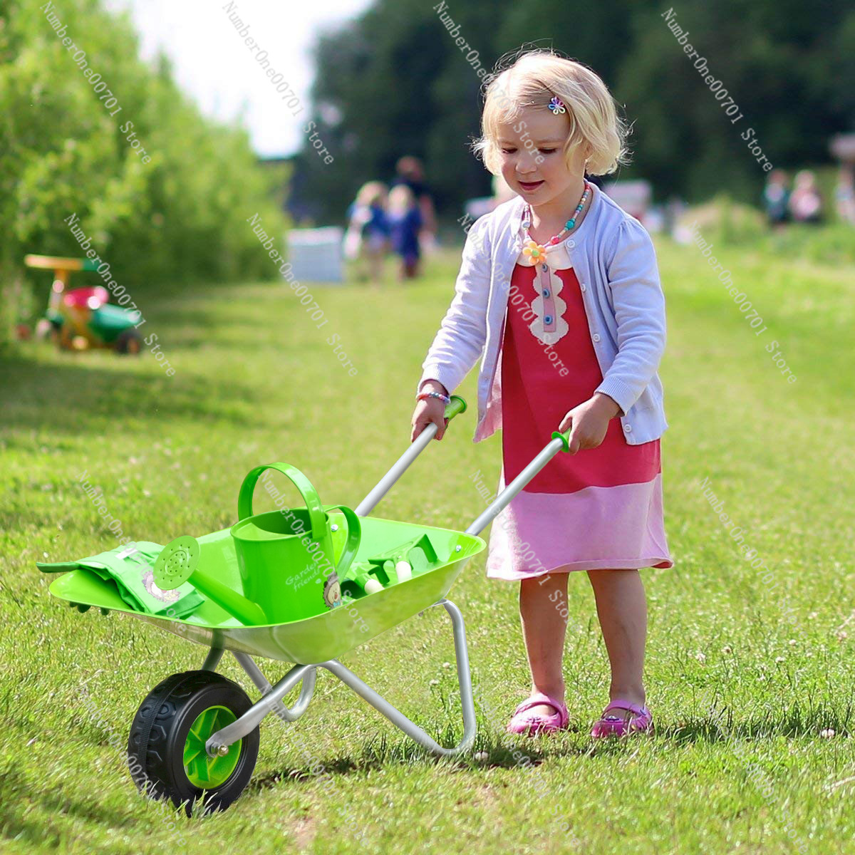 Kids Outdoor Wheelbarrow, Gree - Kids Outdoor Set のレビューと価格