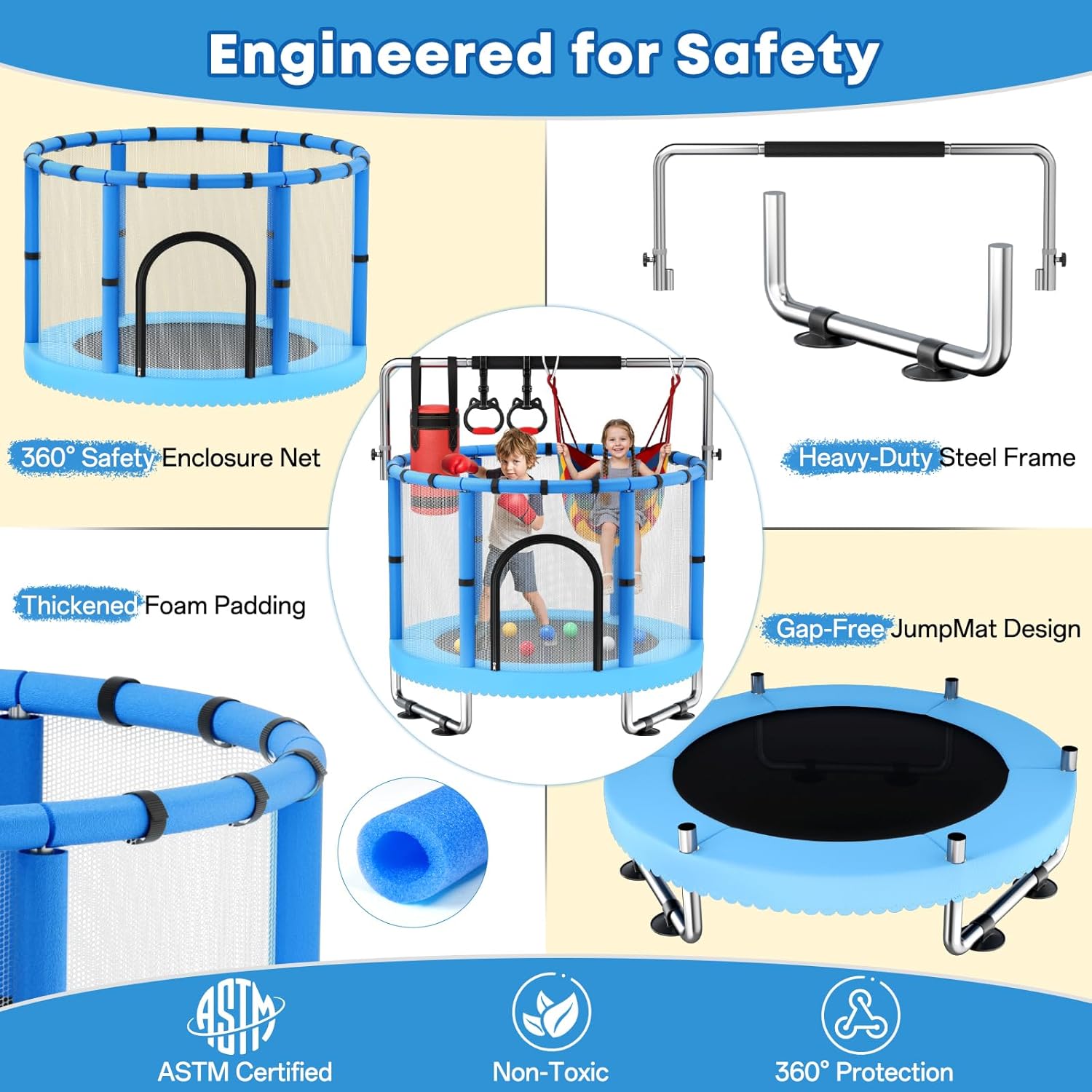 Toddler Trampoline,Trampoline  - Kids Outdoor Set のレビューと価格