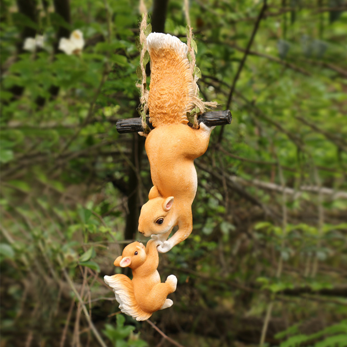 Mother Child Squirrel Resin Ha - Kids Outdoor Swing のレビューと価格
