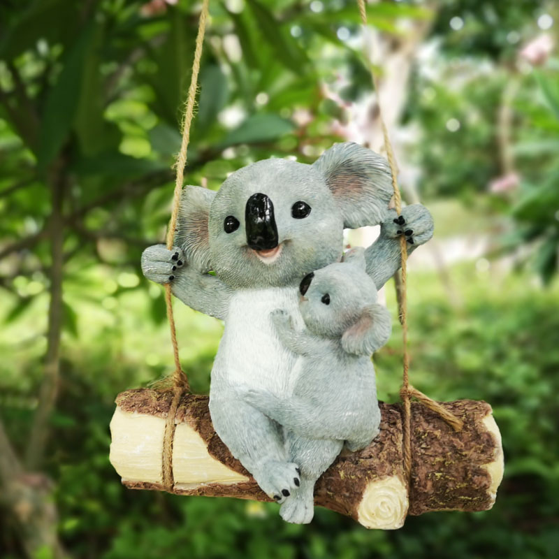 Mother Child Squirrel Resin Ha - Kids Outdoor Swing のレビューと価格