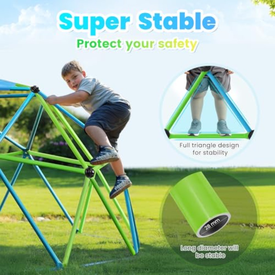 Outdoor Geometric Dome Climber - Kids Outdoor Climbing Frame のレビューと価格
