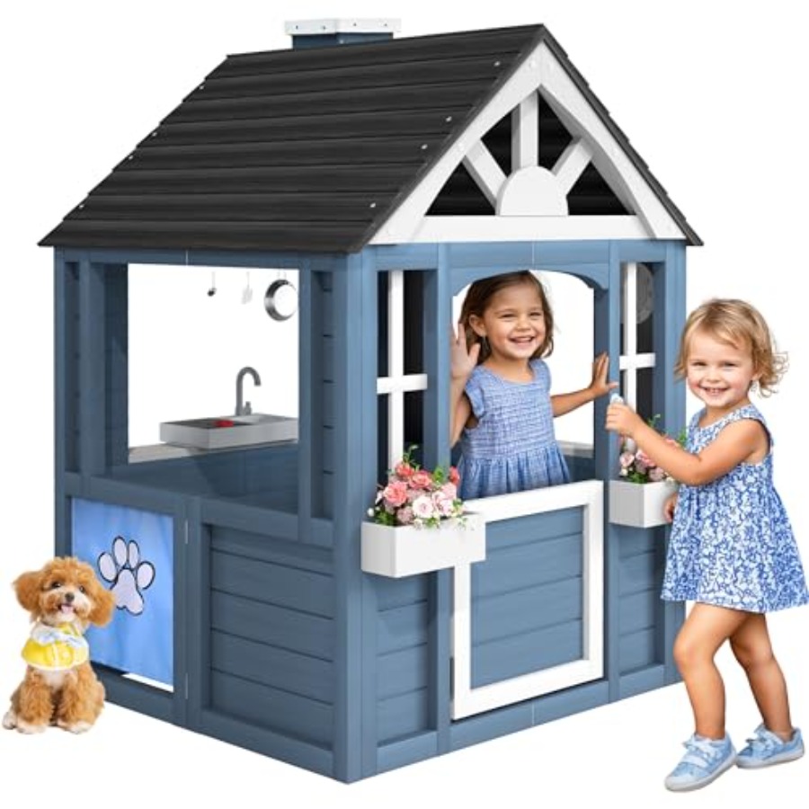 Outdoor playhouse for kids ced - Kids Outdoor Kitchen のレビューと価格