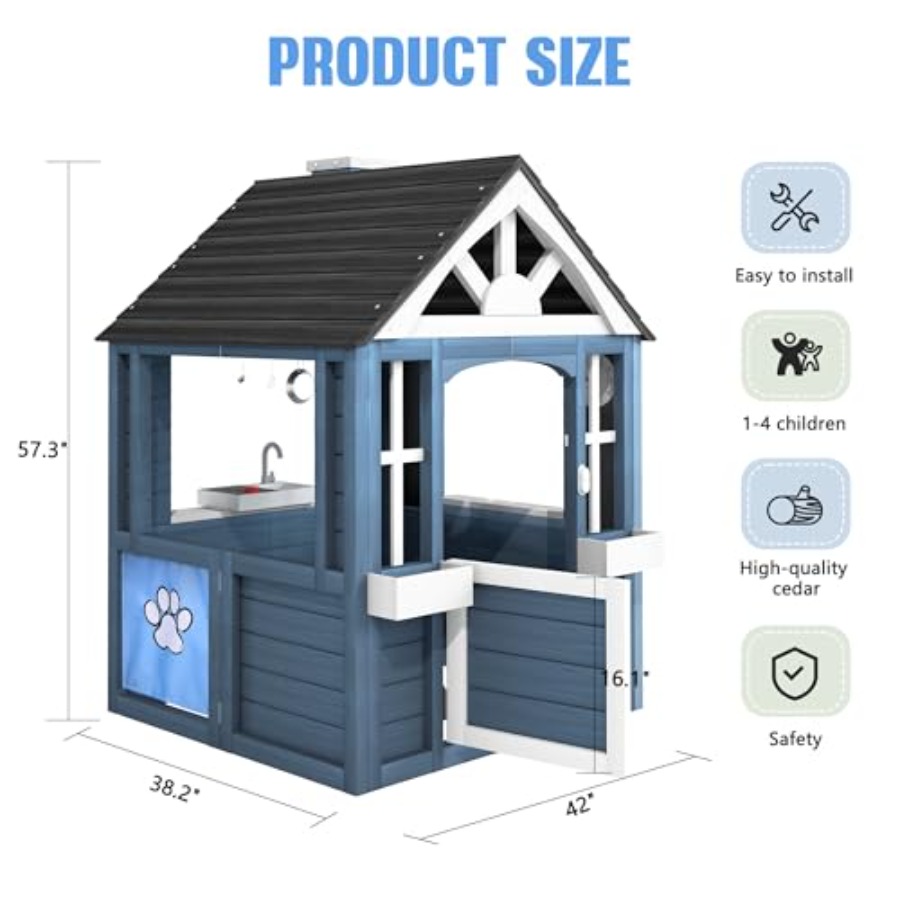 Outdoor playhouse for kids ced - Kids Outdoor Kitchen のレビューと価格