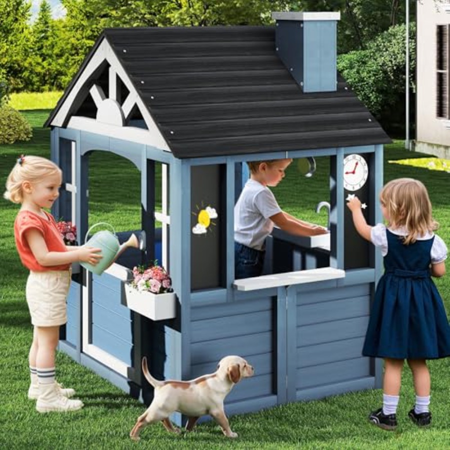 Outdoor playhouse for kids ced - Kids Outdoor Kitchen のレビューと価格