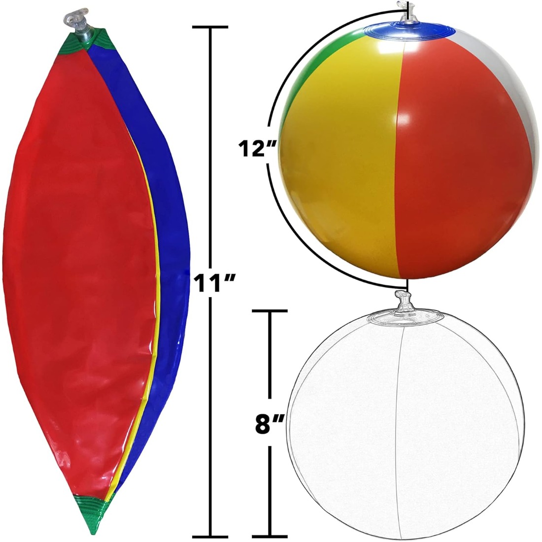 5 Pack Bulk Rainbow Inflatable - Outdoor Games For Kids のレビューと価格