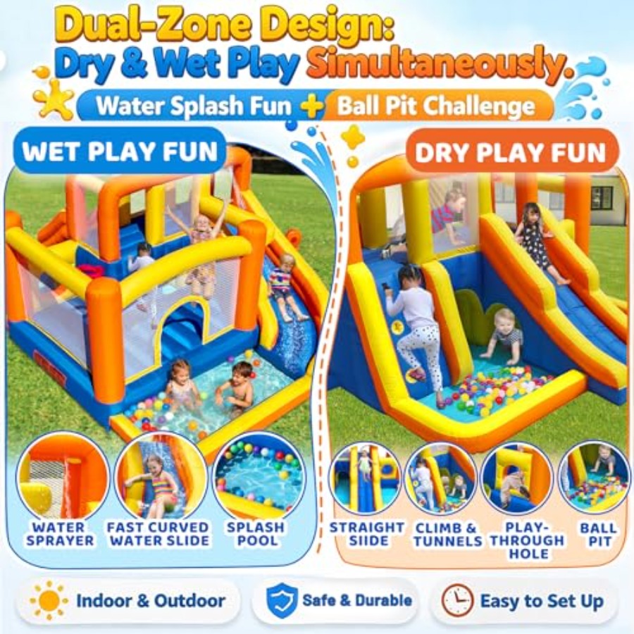 Outdoor bounce house water sli - Kids Outdoor Zone のレビューと価格
