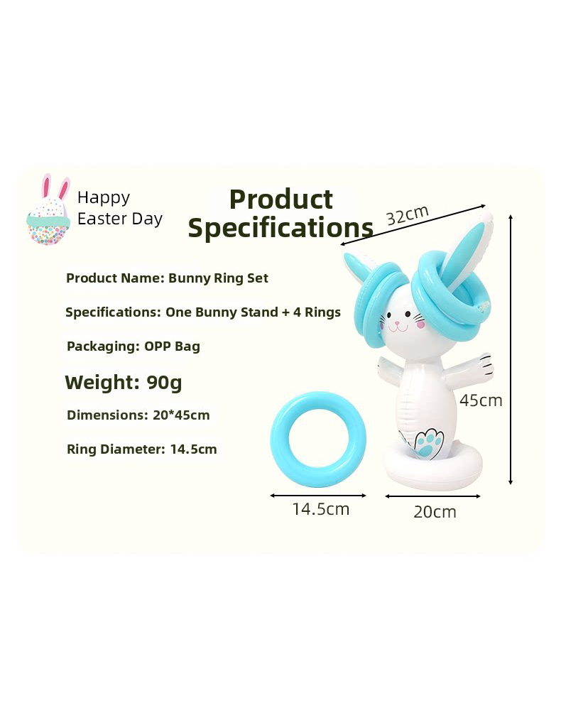 Easter Inflatable Bunny Ring T - Outdoor Games For Kids のレビューと価格
