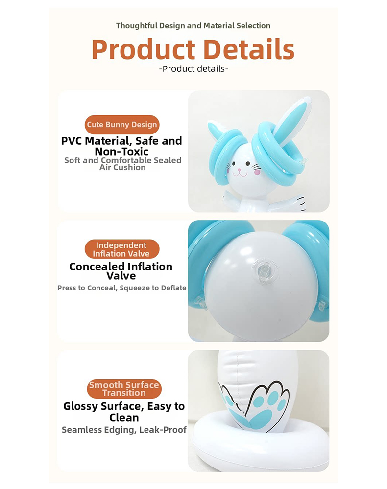 Easter Inflatable Bunny Ring T - Outdoor Games For Kids のレビューと価格