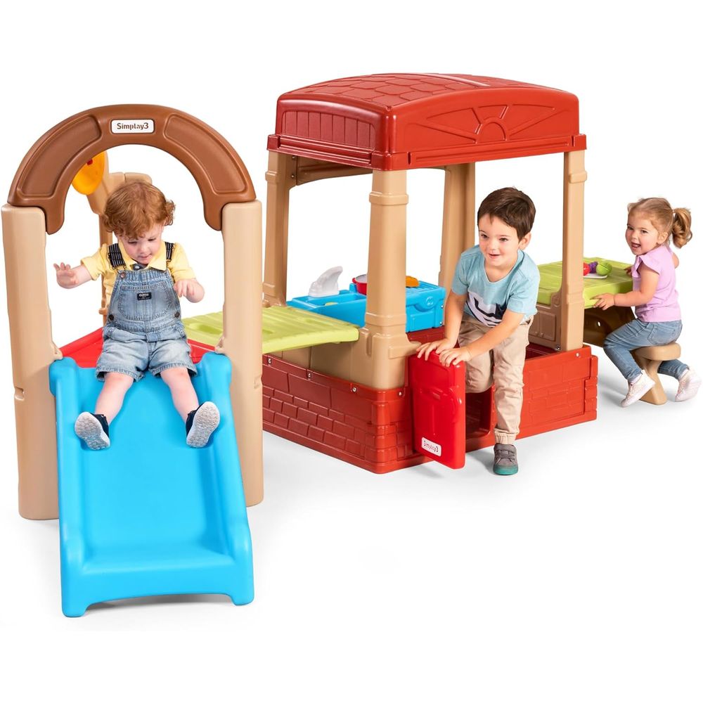 Simplay3 Sunny Slide and Climb - Kids Outdoor Picnic Table のレビューと価格