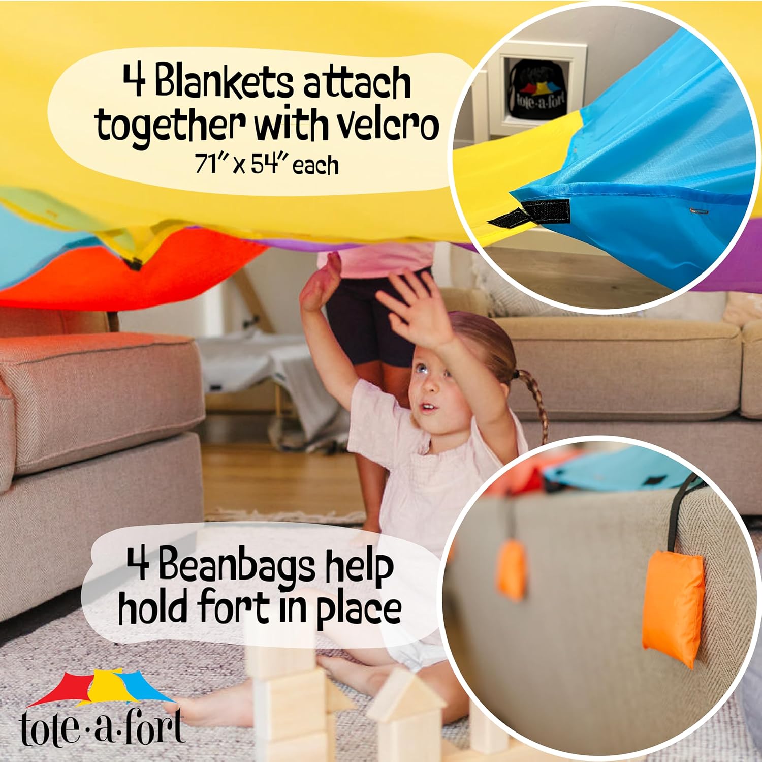 Blanket Fort Building Kit - Po - Kids Outdoor Fort Building Kit のレビューと価格
